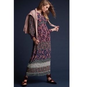 NWOT CAbi Festival Fall Floral Maxi Dress Size Small